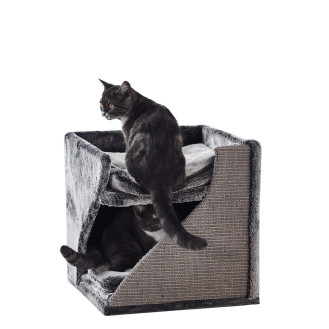 Nobby Kari Когтеточка-дряпалка з двумя лежаками для кошек (Black S)