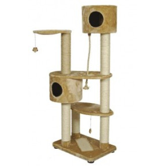 Nobby Flesh Большая когтеточка-игровой комплекс с двумя домиками, дряпкой и игрушками для кошек