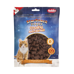 Nobby StarSnack Cat Anti-Hairball Crushy Шерстевыводящие лакомства для кошек Подушечки с Таурином и Витаминами