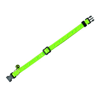 Nobby Cat Collar Neon Нейлоновый ошейник для котов с колокольчиком Цветы (Lime)