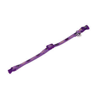 Nobby Cat Collar Black Kitten Нейлоновый ошейник для кошек с колокольчиком Чёрный Кот (Violet)