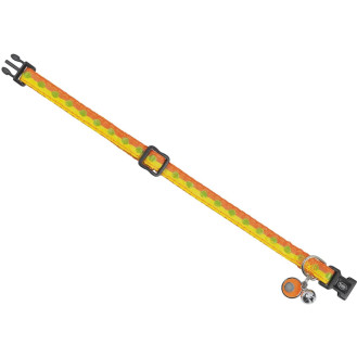 Nobby Cat Collar Circle Нейлоновый ошейник для кошек с колокольчиком Сферы (Orange)