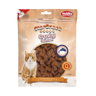 Nobby StarSnack Cat Crushy Salmon Ласощі для котів Подушечки з Лососем, Таурином та Вітамінами