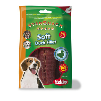 Nobby StarSnack Low Fat Soft Duck Fillet Диетические лакомства для собак Вяленое филе Утки