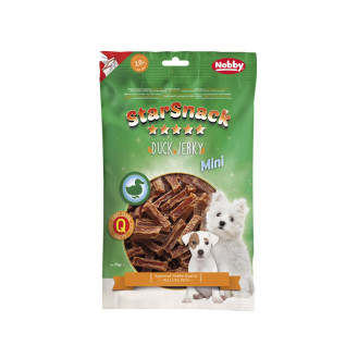 Nobby StarSnack Mini Duck Jerky Натуральні ласощі для цуценят та маленьких собак В'ялене Качине м'ясо