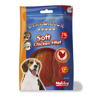 Nobby StarSnack Soft Chicken Fillet Натуральні ласощі без цукру для собак В'ялене Куряче філе