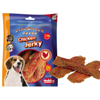 Nobby StarSnack Chicken Jerky Вяленые лакомства без сахара для собак Куриное филе (375 г)