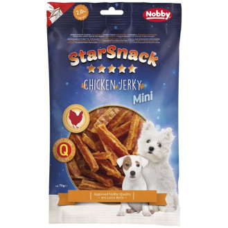 Nobby StarSnack Mini Chicken Jerky Натуральні ласощі для цуценят та маленьких собак Шматочки Курки