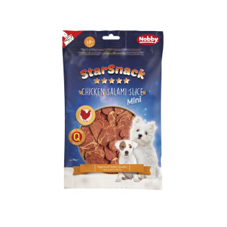 Nobby StarSnack Mini Chicken Salami Slice Натуральні ласощі для цуценят та маленьких собак Куряче Салямі
