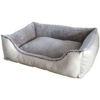 Nobby Cali Плюшевая антискользящая лежанка-софа с бортиками для собак (Beige M)