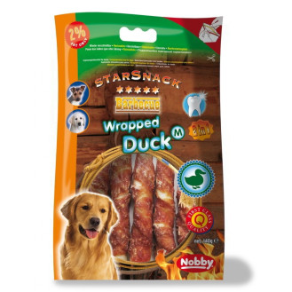 Nobby StarSnack Dental BBQ Wrapped Duck Ласощі для чищення зубів собак Жувальна Паличка з Качки