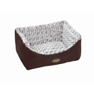 Nobby Arusha Bed Двухсторонняя плюшевая лежанка с бортиками для собак и котов (Brown S)