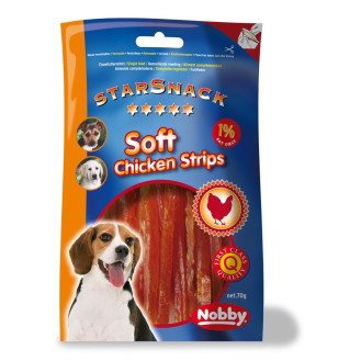 Nobby StarSnack Soft Chicken Strips Натуральні ласощі для собак В'ялені стріпси з Курячого філе