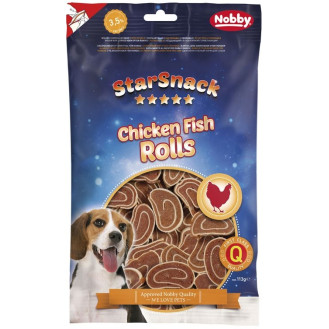 Nobby StarSnack Chicken Fish Rolls Натуральные лакомства для собак Рыбные рулетики с курицей