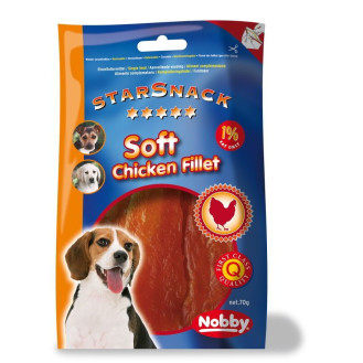 Nobby StarSnack Soft Chicken Fillet Натуральні ласощі без цукру для собак В'ялене Куряче філе