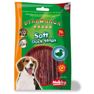 Nobby StarSnack Low Fat Soft Duck Strips Дієтичні в'ялені ласощі без цукру для собак М'які Качині палички