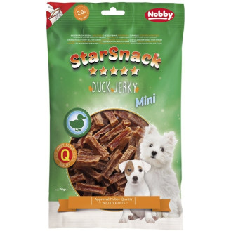 Nobby StarSnack Mini Duck Jerky Натуральні ласощі для цуценят та маленьких собак В'ялене Качине м'ясо