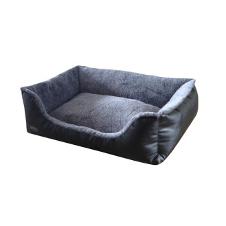 Nobby Cali Плюшевая антискользящая лежанка-софа с бортиками для собак (DGrey M)