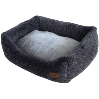Nobby Cuddly Bed Антискользящий плюшевый лежак с бортиками и съемным чехлом для собак Cuddly (DGrey S)