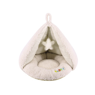 Nobby Puppy House Плюшева м'яка антиковзаюча лежанка-намет з іграшкою для цуценят