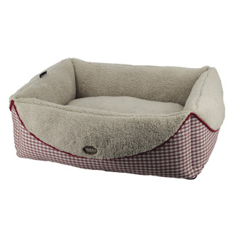 Nobby Xaver Bed Лежак со съемным чехлом и двухсторонней подушкой для собак  (Red S)