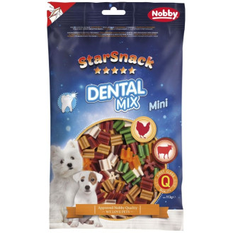 Nobby StarSnack Mini Dental Mix Лакомства для чистки зубов щенков и маленьких собак Стоматологические кубики Микс