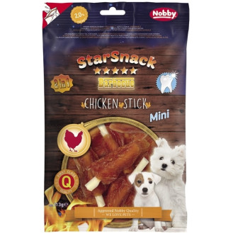 Nobby StarSnack Mini Dental BBQ Chicken Stick Лакомства для зубов щенков и маленьких собак Палочка с Куриным мясом