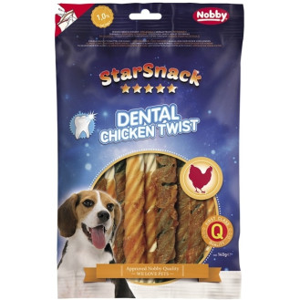 Nobby StarSnack Dental Chicken Twist Лакомства для чистки зубов собак Куриные палочки без сахара