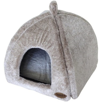 Nobby Cuddly House Плюшевый лежак-домик со съемным чехлом для собак и котов (Brown XS)