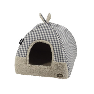 Nobby Xaver House Плюшевый лежак-домик со съемным чехлом для собак и котов (Grey XS)