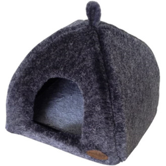 Nobby Cuddly House Плюшевый лежак-домик со съемным чехлом для собак и котов (DGrey XS)