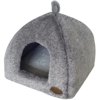 Nobby Cuddly House Плюшевый лежак-домик со съемным чехлом для собак и котов (Grey XS)