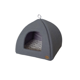 Nobby Cacho House Антивандальный лежак-домик с двухсторонним ковриком для собак и котов (Grey XS)