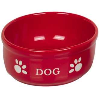 Nobby Dog Керамическая миска для собак Лапки (Red 460 мл)