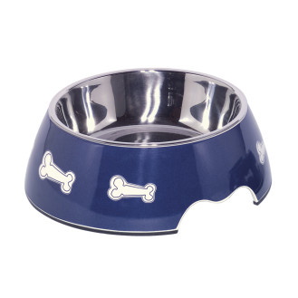 Nobby Bone Антискользящая меламиновая миска для собак Косточка (Blue 350 мл)