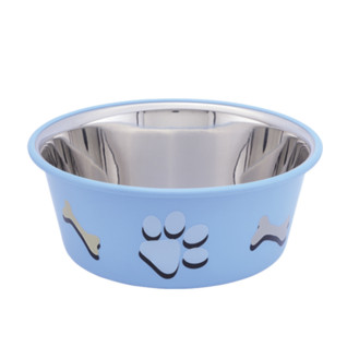 Nobby Cutie Антискользящая миска из нержавеющей стали для собак Лапки (LBlue 1,9 л)