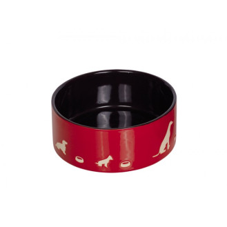 Nobby Marli Керамическая миска для собак Песики (Black&Red 550 мл)