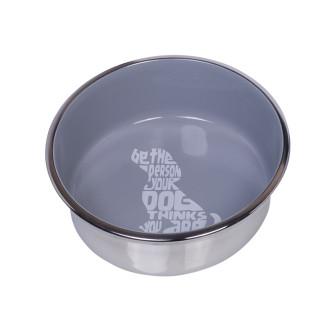 Nobby Wise Сверхустойчивая антискользящая металлическая миска для собак Песик (Grey 1,9 л)