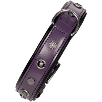 Nobby Leather Catori Collar Кожаный ошейник с украшениями для маленьких собак (Violet XS-S)