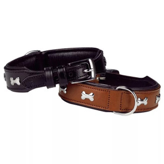 Nobby Leather Cerro Collar Шкіряний нашийник для маленьких та середніх собак з прикрасою-кісточкою