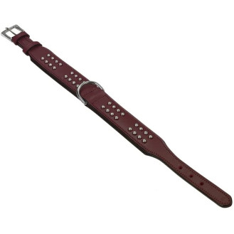 Nobby Leather Vinto Collar Кожаный ошейник для собак с заклёпками (Brown M)