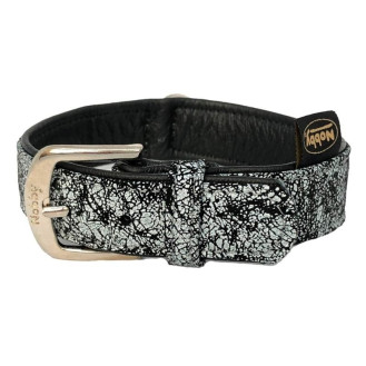 Nobby Leather Exclusive Silver Collar Шкіряний ексклюзивний нашийник для собак Срібло