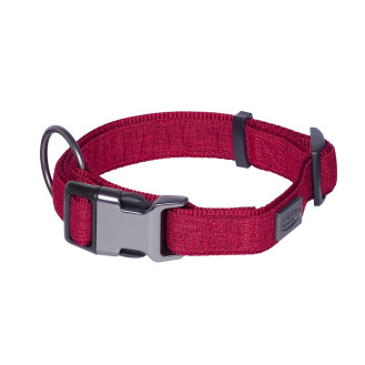 Nobby Linen Deluxe Collar Нейлоновый усиленный ошейник с рывковым фастексом для активных собак (Red L-XL)