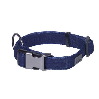 Nobby Linen Deluxe Collar Нейлоновый усиленный ошейник с рывковым фастексом для активных собак (Blue XXS-S)