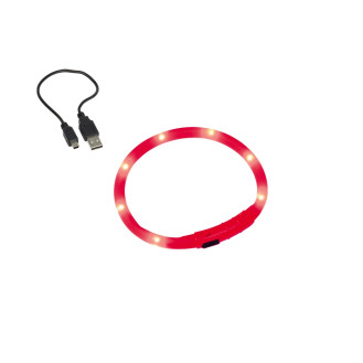 Nobby LED Visible Collar Силиконовый светодиодный ошейник для короткошерстных собак (Red L)