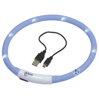 Nobby LED Visible Puppy Collar Силиконовый светодиодный ошейник для щенков и маленьких собак (LBlue S)