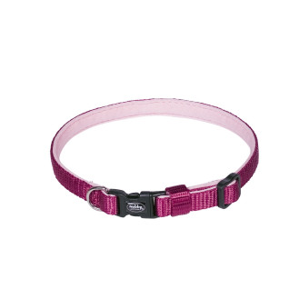 Nobby Classic Preno Mini Collar Нейлоновый ошейник для щенков и маленьких собак с мехозащитной подкладкой (Raspberry XS-S)