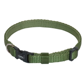 Nobby Classic Preno Mini Collar Нейлоновый ошейник для щенков и маленьких собак с мехозащитной подкладкой (DGreen XS-S)