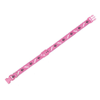 Nobby Mini Collar Нейлоновый ошейник для щенков и маленьких собак с фастексом  и плавной регулировкой (Pink XS-S)