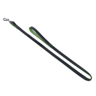 Nobby Pacific Leash Кожаный мягкий поводок с цветной подкладкой для собак (Green S-M)